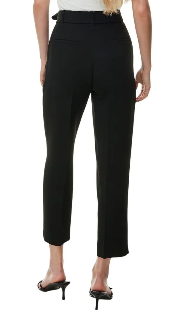 Aritzia Wilfred Womens Black Tie Front High Rise Straight Leg Dress Pants Size 2 - Image 2