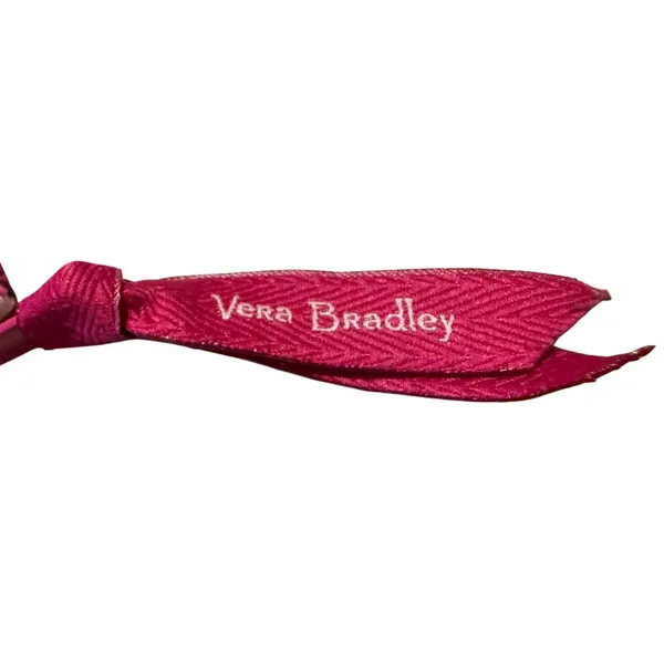 Vera Bradley Zip ID Case Bloom Berry Badge Holder Key Ring Wallet - Image 4
