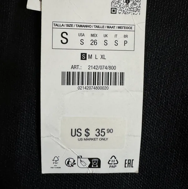 ZARA Black Strapless Top - Image 4