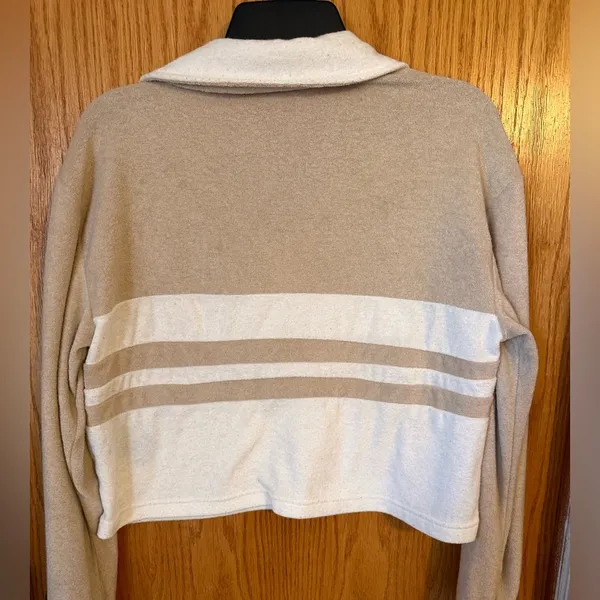 7 for all Mankind Terry cloth cropped collared shirt - size medium - Image 7