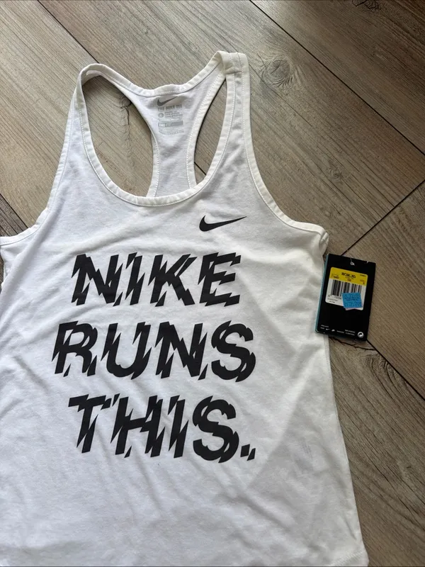 Nike Women's Size S Dri-FIT "Nike Runs This" Graphic Running Tank Top. NWT - Image 8