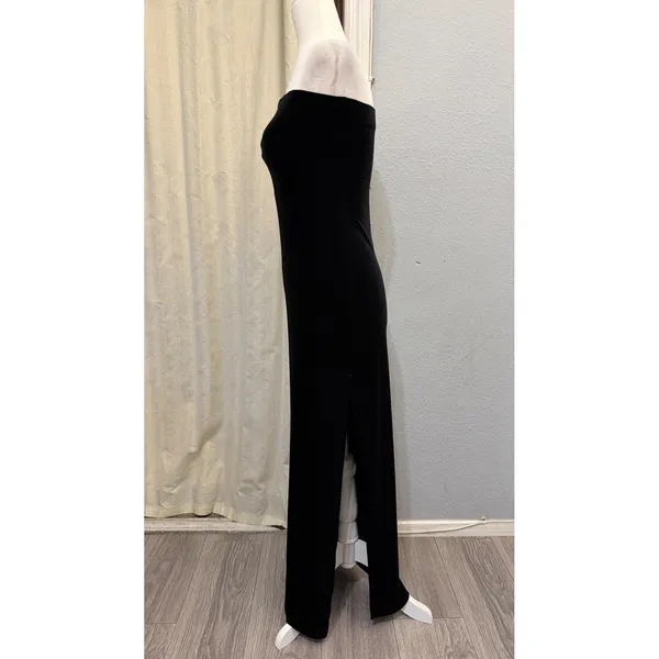 Misty Rose Black Velvet Strapless Maxi Dress M‎ Side Slit Bodycon Gothic Vampire - Image 5