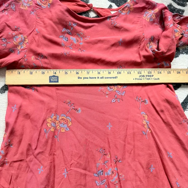 Urban Outfitters Kimchi Blue Floral fields‎ dress Red size XS Cotton Open back - Image 5