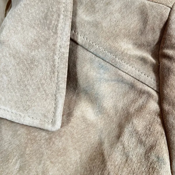 Vintage Y2k Ann Taylor‎ Tan Leather Full Zip Jacket Classic 90s - Image 4