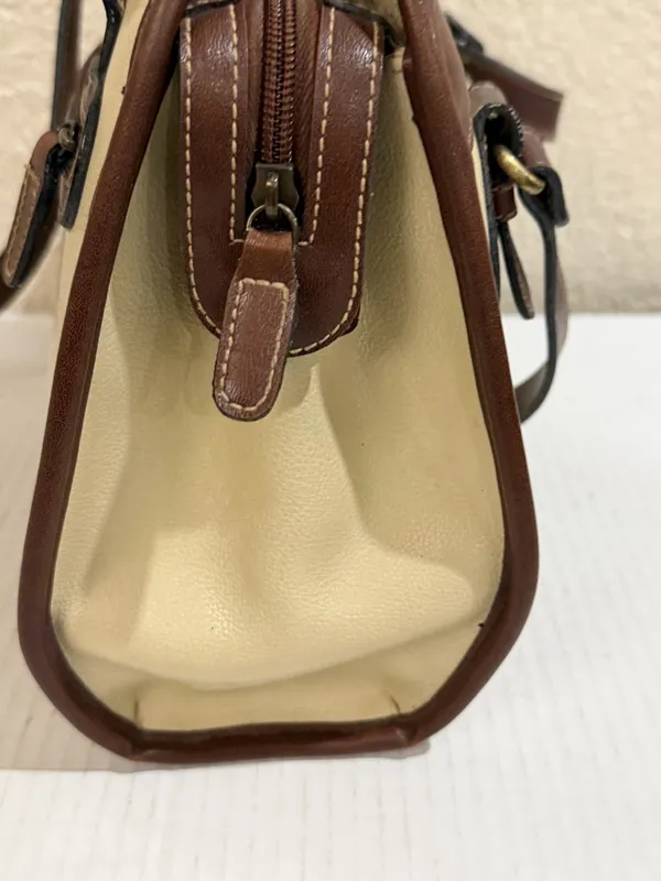 Vintage Rampage Beige Brown Shoulder Bag Classic 90s Y2K Structured Purse - Image 6