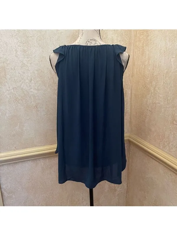 Ann Taylor LOFT Butterfly Sleeve Green Summer Blouse Size Small runs big - Image 5