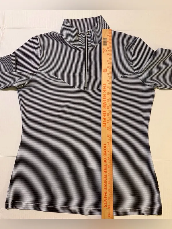 Cutter & Buck Striped Women 1/3 Zip LS CB Drytec Pullover Athletic Shirt -Med - Image 5