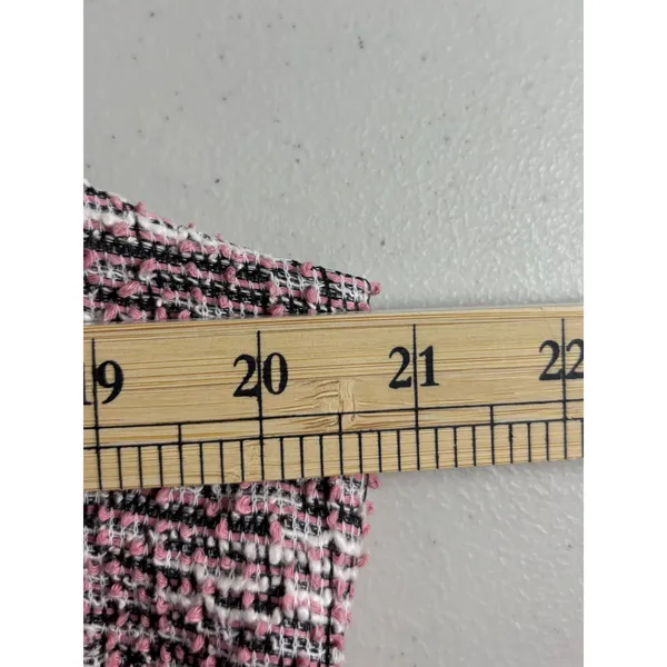 Karl Lagerfeld Paris Pink Tweed Pocket Dress 14‎ Jewel Buttons Sleeveless - Image 6