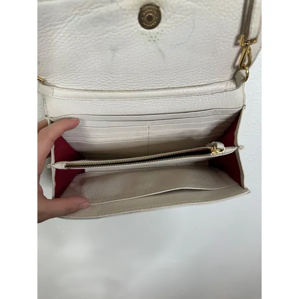 Hammitt Nash Crossbody Bag Cream Crocodile Embossed Leather Gold Hardware - Image 7