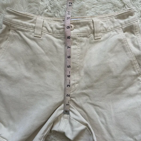Aritzia Tna Pants Troop Cargo Pant Mid-Rise Utility 100% Cotton Cream Sz 4 - Image 9