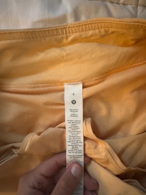 Lululemon orange low rise speed up shorts - Image 2
