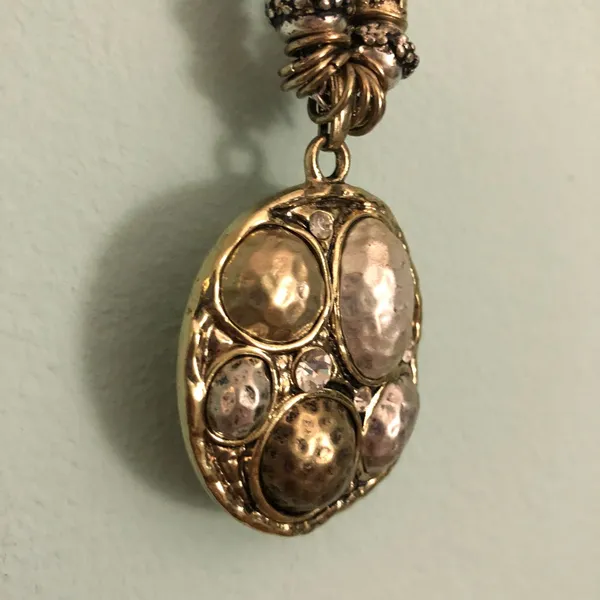 Mixed metals statement necklace Silver - Image 3