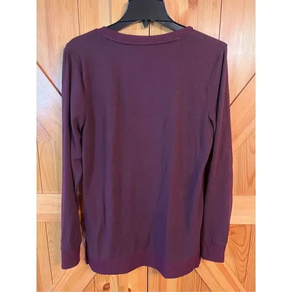 Lucky Brand Women's Small Maroon light weight long sleeve sweater (2544) - Image 6