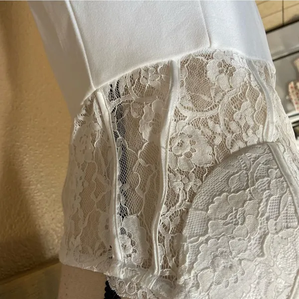 NWOT Lulus Exquisitely Sultry White Lace Strapless Bustier Midi Dress - Image 5