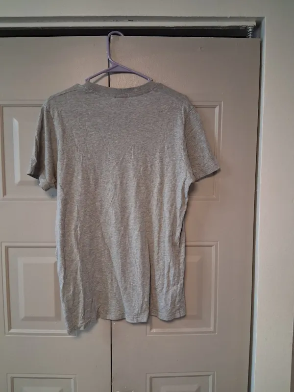 Hollister v-neck t-shirt bird logo on left chest short sleeve in gray grey size large. - Image 7