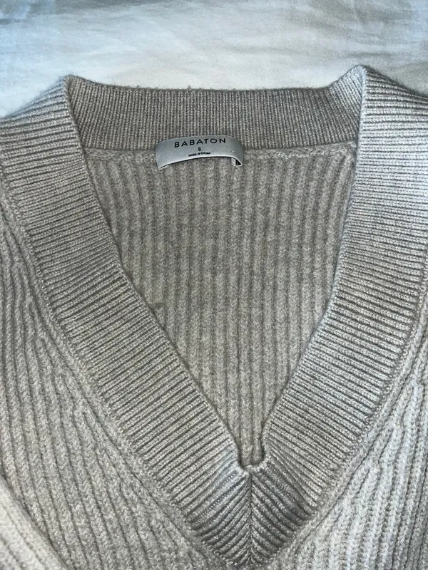 Babaton Gray Wool Sweater - Image 3