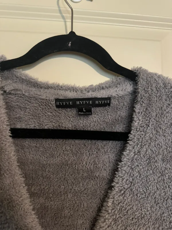 HYFVE Cozy Grey Button Cardigan Sweater - Image 2