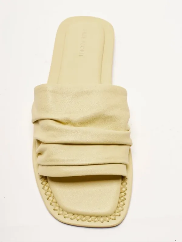 FREE PEOPLE NIB Evelyn Slip On Sandals / Sunkissed Yellow Leather - Image 11