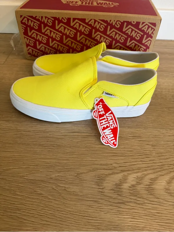 Vans Slip-On Canvas Shoes - Bright Yellow - Image 5