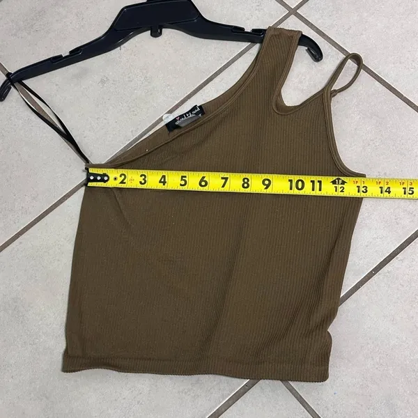 Mixed Threads Women One Shoulder Brown Top Size S.‎ - Image 5