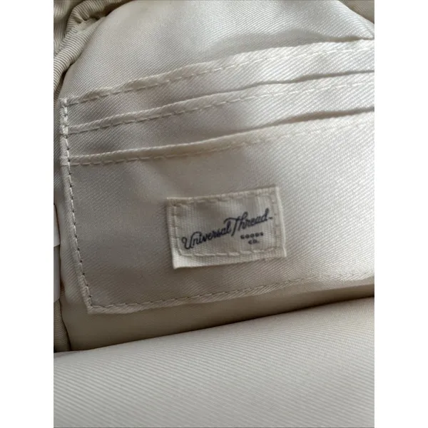 Universal Threads Crossbody Bag Womens Small Light Beige Zip Pockets Adjustable - Image 7