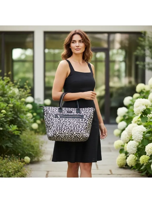 Trina Turk Leopard Print Tote Bag Detachable Strap OS NWT - Image 6