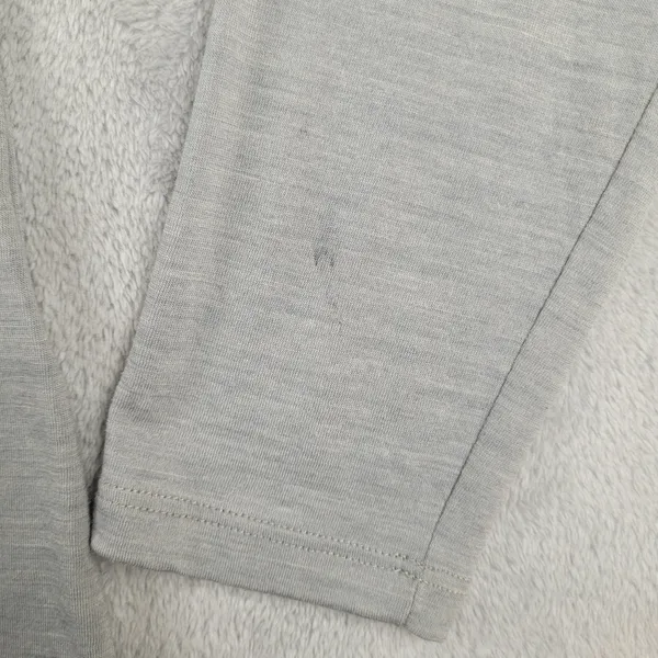 American Giant Women's Top L Large Base Layer Merino Wool Blend Gray Long Sleeve - Image 4