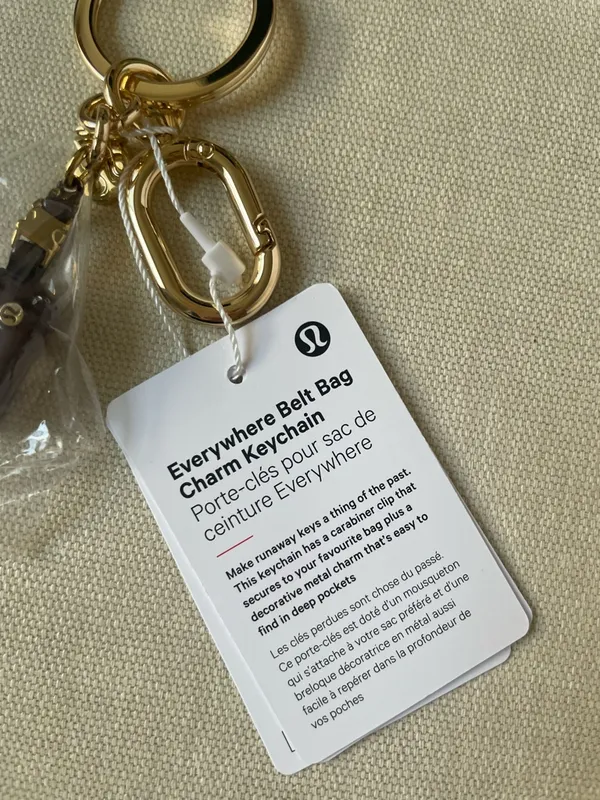Lululemon Everywhere Belt Bag Charm Keychain - Goodnight Plum/Gold - Image 2