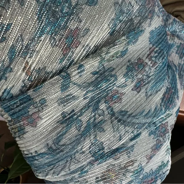Anthropologie Shimmering Floral Blouse - Image 8