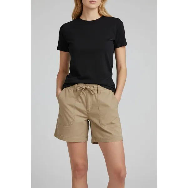 Columbia Womens Khaki Hiking Shorts Drawstring Outdoor Sz 8 - Image 2