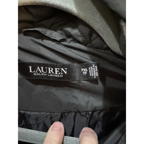 Lauren Ralph Lauren Quilted Hooded Anorak Coat Black Size Petite XS Hooded - Image 6
