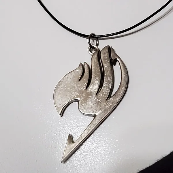 Silver Tone & Black Fairy Tail Necklace - Image 4