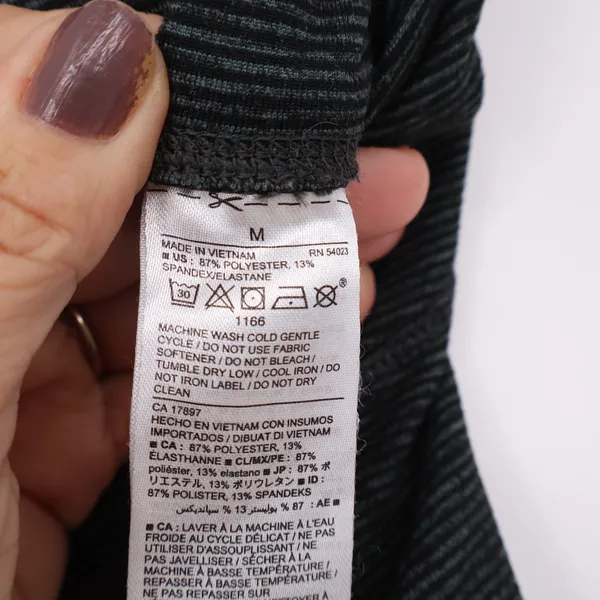 Old Navy Leggings Womens M Go-Dry Gray Space Dye Cropped High Rise - Image 3