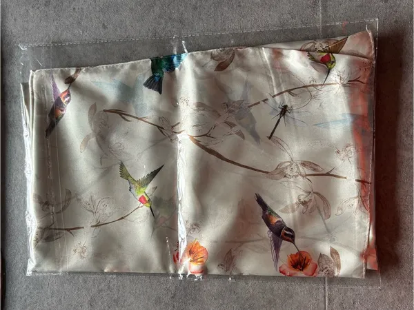 100% silk scarf shawl wrap - Image 3