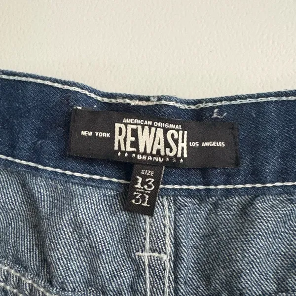 NWT Rewash Carpenter Jeans Denim Dark Wash‎ High Waist size 13 31 NEW! 0441 - Image 9