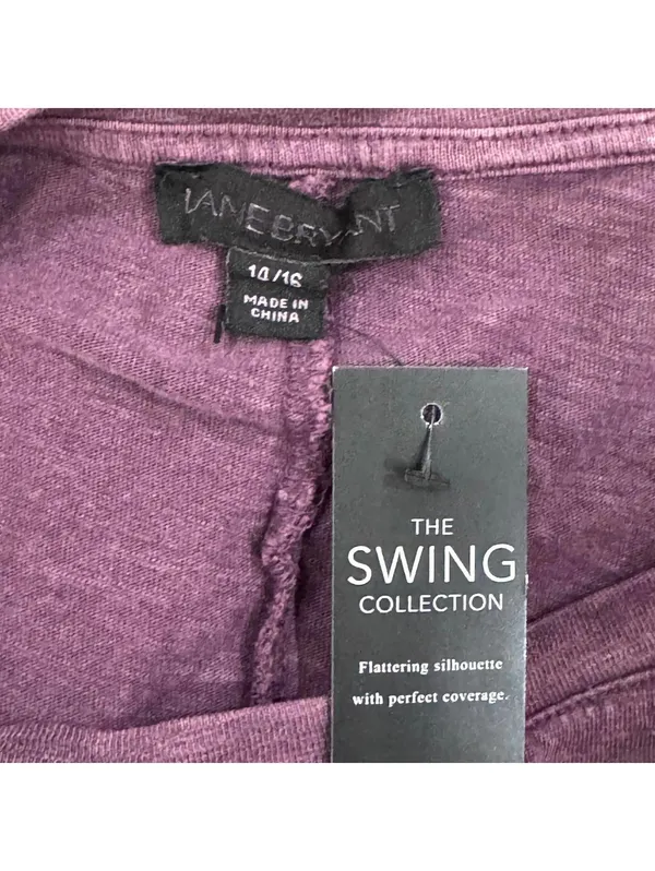 Lane Bryant Swing Collection Crochet Shoulder Purple Tee Plus Size 14/16 - Image 5