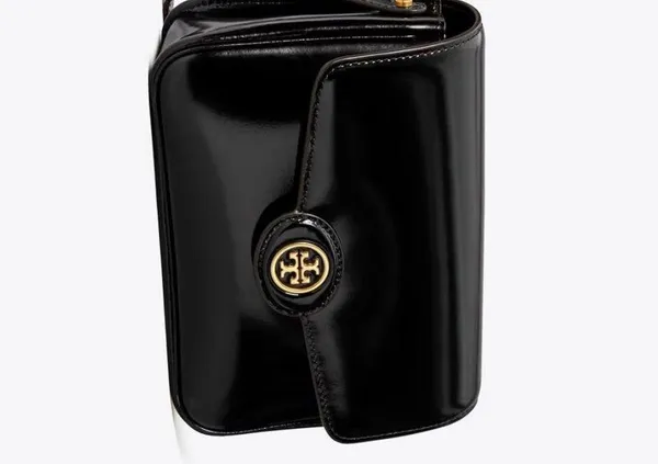 Tory Burch Robinson Spazzolato Shoulder Bag Black - Image 15