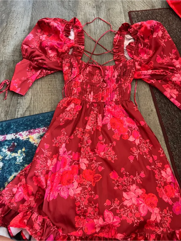 For Love and Lemons Alia Mini Dress in Red size XS - Image 13