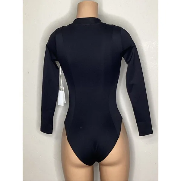 NEW. Good American black long sleeve scuba suit. XS. Retails $129 - Image 6