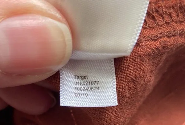 shimmer thread button front camp blouse, size medium - Image 7