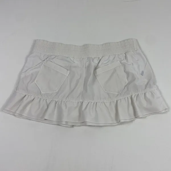 Nike Skort Womens XL White Ruffle Hem Built In Shorts Tennis Heritage Dry Active - Image 12