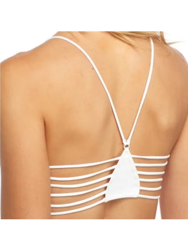 Free People Strappy Side Bra Bralette in White - Image 2