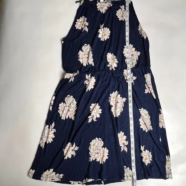 Old Navy Womens Floral Print Elastic Waist Dress Sz L - Image 9