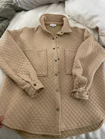 Glik's Beige Shacket - Image 3