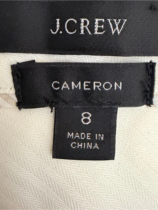 J.Crew Cameron Pants Women’s Sz 8 Tan Khaki Cropped Slim Stretch Ankle Trousers - Image 6