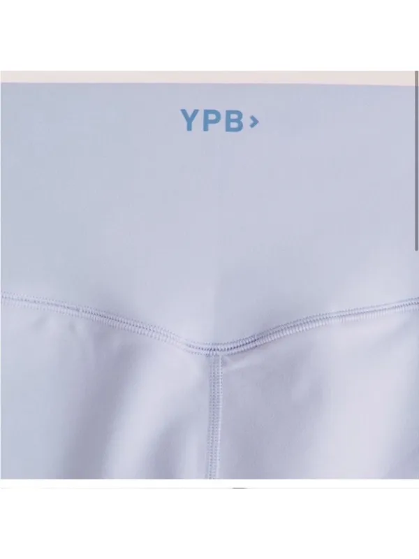 Abercrombie & Fitch YPB High-Rise Lilac /blue athletic high rise Bike Shorts - Image 3