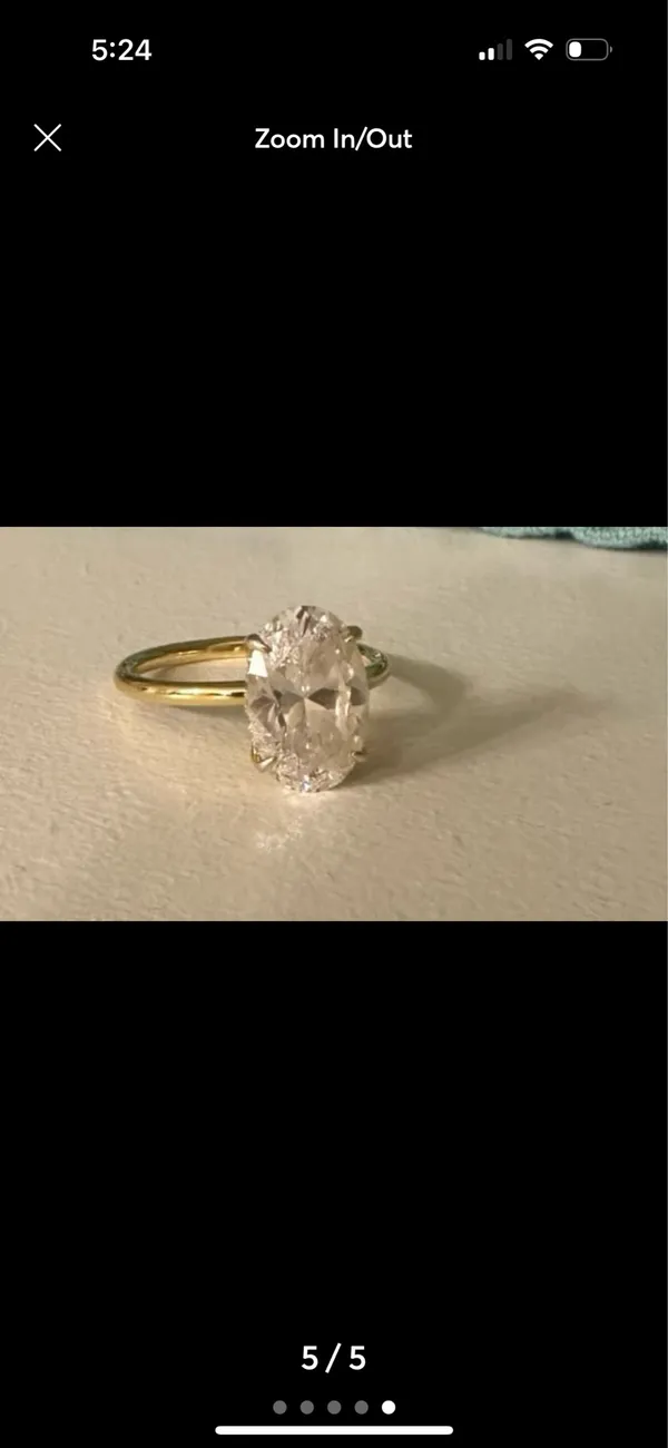 Engagement ring for travel Gold Size 7.5 - Image 5