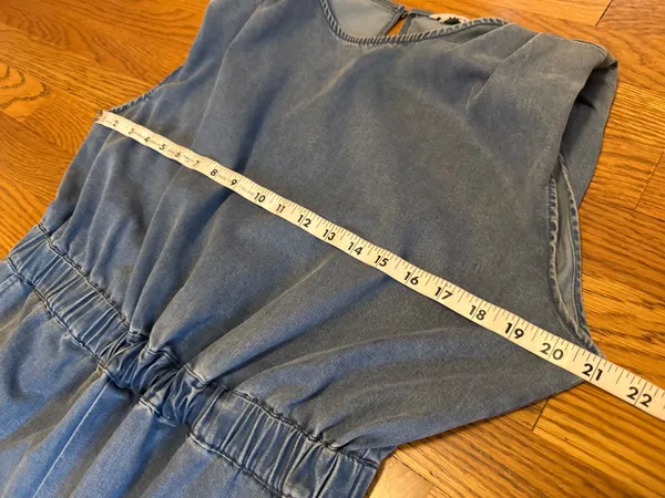 Naked Zebra Shoulder pads denim mini Dress size M - Image 10