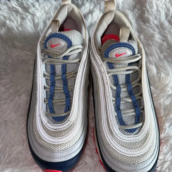 Nike Air Max 97 Platinum Pink Navy Orange Women’s Size 7.0- 921733-015 - Image 4