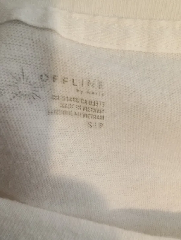 Offline By Aerie Wow Waffle Henley T Shirt Long Sleeve Thumbholes Womens S/P - Image 2